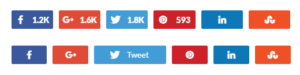 social media buttons example